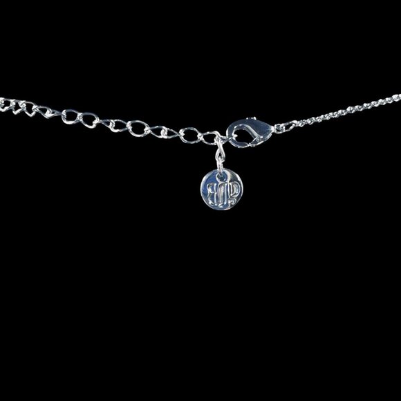 Bomb Party Refined Taste Necklace White Ice Crystal Rhodium Plated NWT Gift - Picture 7 of 7